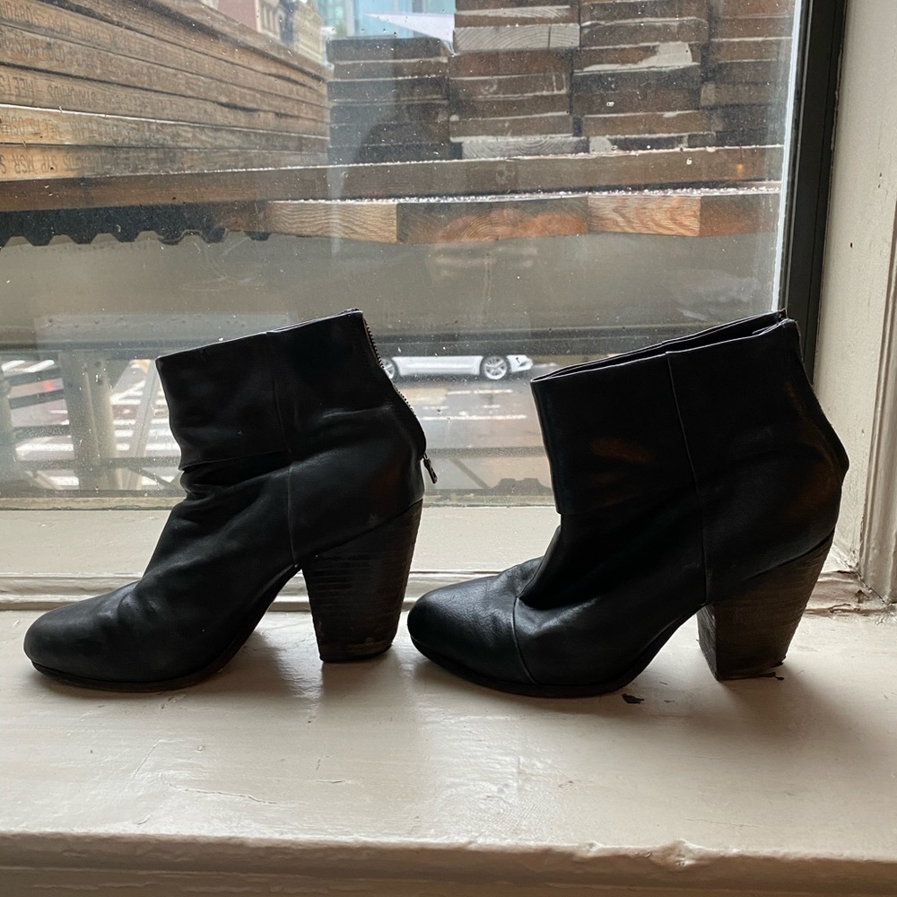 rag & bone black booties.